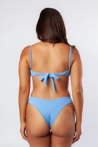 kiri ruched underwire top blue back